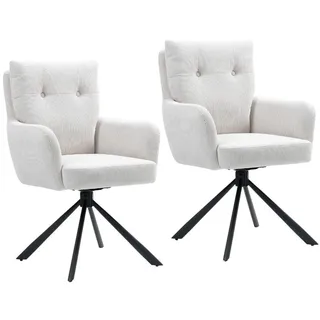 Wolfmöbel Drehstuhl Mark 180° creme 2er Set