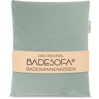 BADESOFA® Badewannenkissen L | Premium-Qualität | Bequemes Wannen Kissen Made in EU | Schnelltrocknend & waschbar | Bade-Polster in Grün | Zubehör für breite, hohe Badewanne
