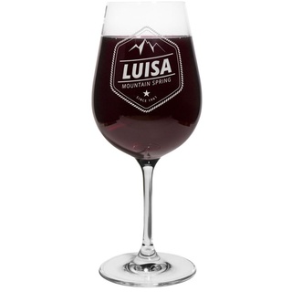 printplanet® Rotweinglas mit Namen Luisa graviert - Leonardo® Weinglas mit Gravur - Design Mountain Spring