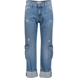 Cargojeans PLEASE JEANS Gr. L (40), N-Gr, blau (denim) Damen Jeans