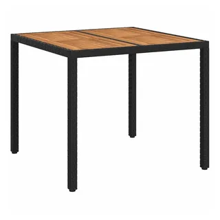 vidaXL Gartentisch 90 x 90 x 75 cm Schwarz