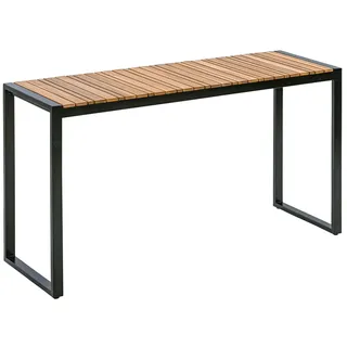 Dehner Chicago Wood Gartentisch 133 x 74,5 x 42 cm Braun/Schwarz