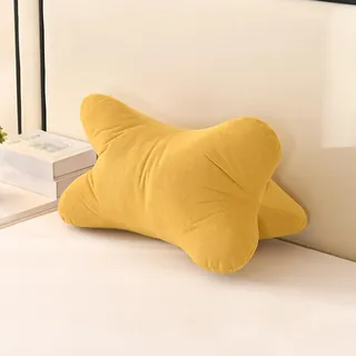 Lesekissen, Leseknochen, Ergonomische Form, Leseknochen, Lendenstütze Flexible Stütze für Büche, Ergonomisches Stützkissen Als Lesekissen Zum Relaxen, für Sofa(Gelb)