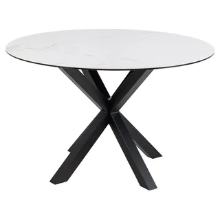freiraum Esstisch Heaven, rund in weiss, Glas-Keramik - 75,5x119cm (HxD) weiß