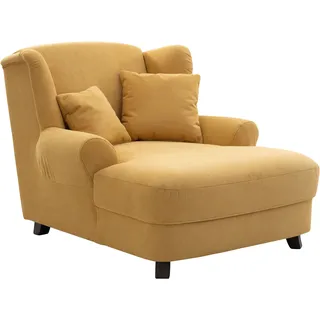 Home Affaire XXL-Sessel Oase Mikrofaser 120 x 101 x 142 cm gelb mit 2 Zierkissen