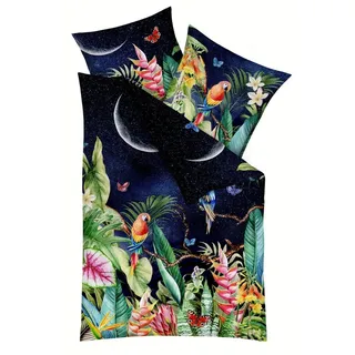 Kaeppel Bettwäsche 135x200cm versch. Motive Äffchen Urwald Wolf Tropical Federn, Satin, 2 teilig, hochwertiger Digitaldruck mit einem eindrucksvollen Motiv