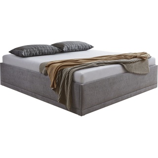 Polsterbett WESTFALIA SCHLAFKOMFORT "Texel" Betten Gr. Veloursstoff, Liegefläche B/L: 200 cm x 200 cm Betthöhe: 42 cm, Gewicht bis: 80 kg H2, Bonnell-Federkernmatratze, grau Polsterbett Polsterbetten ohne Bettkasten mit Betten Komforthöhe Zierkissen, bei Ausführung Matratze