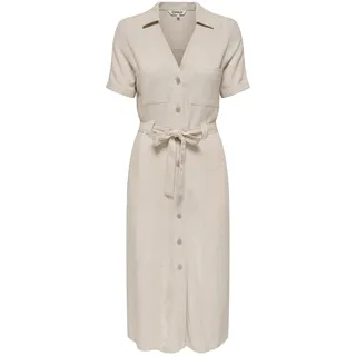 Only Kleid Shirtkleid Beige S