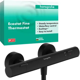 Hansgrohe Ecostat Fine Duschthermostat Aufputz für 1 Verbraucher Schwarz Matt 13324670