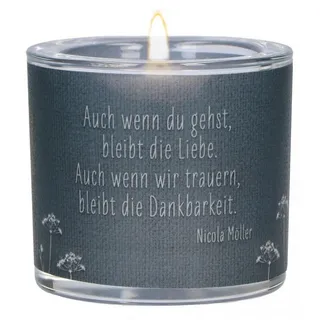 Butzon & Bercker Glaswindlicht zur Trauer - Die Liebe bleibt