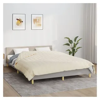 vidaXL Gewichtsdecke Hellcreme 200x200 cm 9 kg Stoff