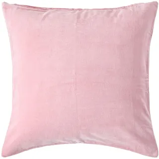 Homescapes Kissenbezug Samt 60 x 60 cm Rosa