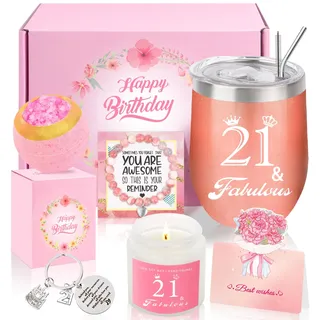 WITCOLOR 21. Geburtstagsgeschenke für sie, Geschenkkorb-Ideen zum 21. Geburtstag für beste Freundinnen, Tochter, Schwester, Freundin, Kollegin, beste Freundin, einzigartige Frauen