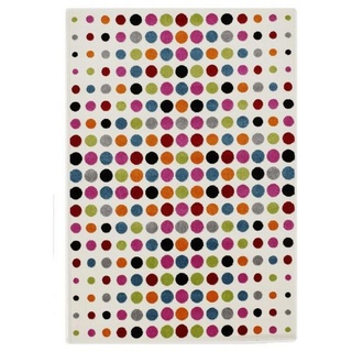 Novel Webteppich Happiness Point, Mehrfarbig, Textil, Punkte, rechteckig, 65x130 cm, in verschiedenen Größen erhältlich, Teppiche & Böden, Teppiche, Moderne Teppiche