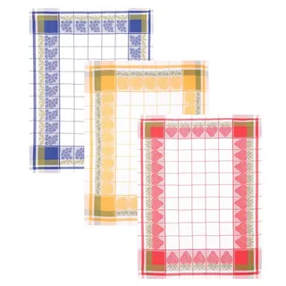 Betz Geschirrtuch 3 Stück Geschirrtücher Halbleinen Küchenhandtuch Früchte Gr 50x70 cm, (Set, 3-tlg., 3 Geschirrtücher), Halbleinen blau|gelb|rot