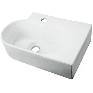 Camargue Waschbecken Teneriffa  (B x L: 47,2 x 30,3 cm, Ohne Spezialglasur, Hahnloch: Mitte, Ohne Überlauf, Weiß)