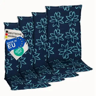 nyvi Hochlehnerauflage 118 x 50 x 5 cm Blume Hellblau 4 St.
