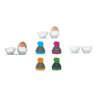 FIFTYEIGHT PRODUCTS Eierbecher Eierbecher-Sets Nr. 1 + 2 + 3 - inkl. Mützen, (1-tlg)
