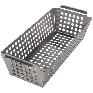 CHEFGASTRO BBQ Gemüsekorb S, Grillwok | 31,5x13,5cm | Edelstahl