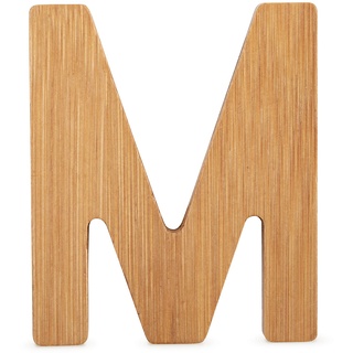 small foot 12066 ABC Buchstabe M aus nachhaltigem Bambus, kombinierbar mit anderen Buchstaben als Deko oder Türschild
