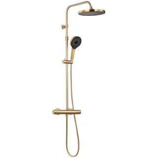 Schöner Wohnen Duschsystem Glaia mit Thermostat Mattgold 114