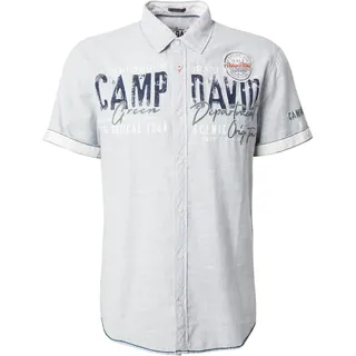 CAMP DAVID Hemd navy / pastellgrün / rot / weiß M