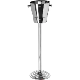 Fink Edelstahl Flaschenkühler mit Ständer 82 cm, 2-tlg. Set einwandig für 1-2 Flaschen