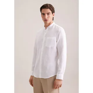 Seidensticker Slim Fit Leinenhemd Weiß L