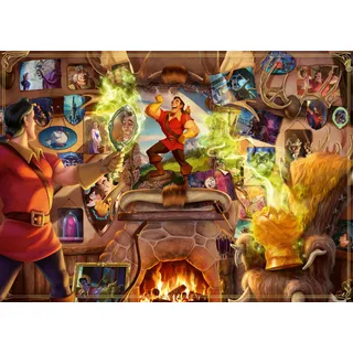 Ravensburger Puzzle 1000 Teile, Disney Villainous: Gaston - Puzzles Erwachsene ab 14 Jahren, 70 x 50 cm, Puzzle für schurkische Erwachsene, Disney Geschenkideen