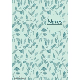 Notizbuch A5 Liniert [Blue Leaves - Blaue Blätter] Softcover Von Daily Paper Design | 80 Seiten | Als Tagebuch  Bullet Journal  Notizheft | Fsc-Zertif