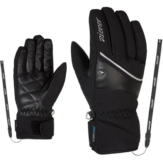Skihandschuhe ZIENER "KAIKA AS(R) AW" Gr. 8, schwarz Damen Handschuhe Sporthandschuhe
