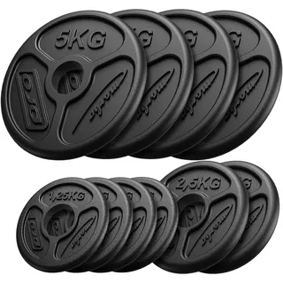 Marbo Sport Olympia Hantelscheiben Set 30 kg Gusseisen schwarz