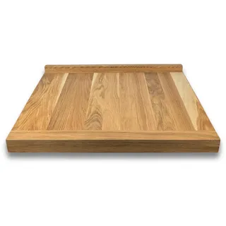 Backbrett XXL Teigbrett & Schneidebrett aus Eiche – 50×40×4 cm – Handgefertigt, massiv & perfekt geschliffen – Arbeitsplatte Holz für Teig, Brot & Gemüse