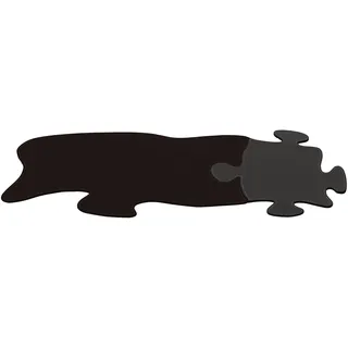 PUZZLE: Elegantes Schreibunterlage und Mousepad in hochwertiger Leder, farbe Dunkelbraun, Office Mauspad, Made in Italy by Limac Design