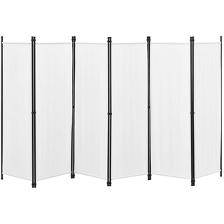 en.casa Paravent, »Huesca« Spanische Wand 6-teilig Trennwand Raumteiler Outdoor Sichtschutz 300x171cm Weiß weiß