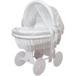 waldin Stubenwagen Baby Komplett aus Weide Zertifiziert EN 1130