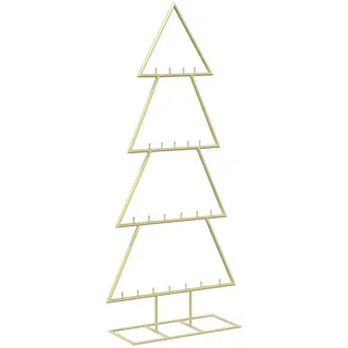 vidaXL Metall-Weihnachtsbaum mit Ständer KUOPIO 125 cm Stahl Gold 42053818