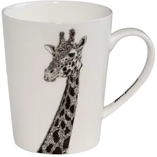 Maxwell & Williams DX0514 Kaffee-Becher hoch African Giraffe 460 ml – Keramik, Schwarz-weiß Tier-Motiv, in Geschenkbox