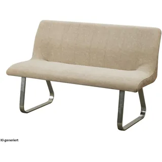 Hti-Living Polsterbank Emrys Taupe/Antikbraun 140 x 40 x 48 cm