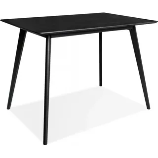 Kleiner Schwarzer Designertisch aus MDF | Skandinavischer Schreibtisch mit Holzoberfläche | Rechteckiger Küchentisch für Wohnraum | Minimalistis... - Schwarz