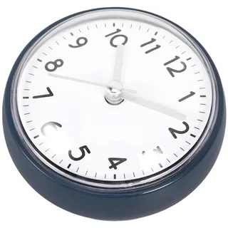 Luxshiny Kleine Wanduhr Stilvolles Design Badezimmeruhr mit Saugnapf aus Kunststoff und Praktische Funktion für Feuchte Räume für Badezimmer und Küche