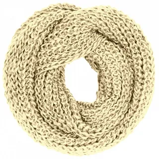 Caspar Loop SC242 klassischer Damen Grobstrick Loop Schlauchschal beige