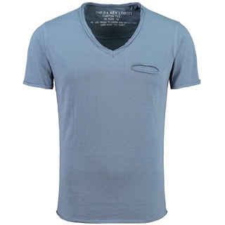 KEY LARGO Herren SODA New v-Neck T-Shirt, Flintstone Blue (1233), XXL
