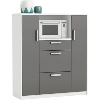 habeig Küchenbuffet Küchenschrank Singleküche Küchenregal Schrank Küche 8540 68kg schwer grau