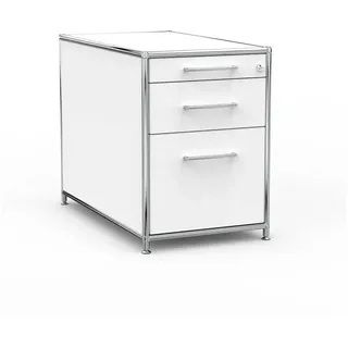 Versee Aktenschrank Büro Standcontainer – 60 / 80 cm, 3 oder 4 Schubladen, Farbauswahl (Schubladencontainer für Büro und Home-Office, 1 Standcontainer) robust & kratzfest, 50kg belastbar weiß 43,5 cm x 61 cm x 80 cm
