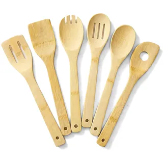 Joeji's Kitchen Bambus Kochbesteck Set 6-teilig Holz Braun
