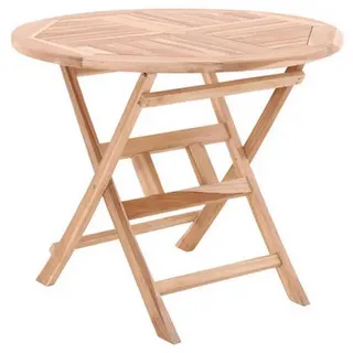 Möbilia Gartentisch Ø 80 x 75 cm natur klappbar