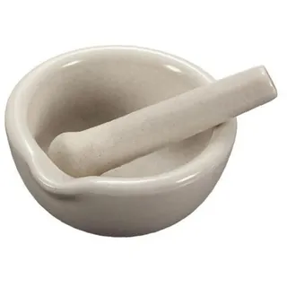 Ruluti 60mm Mini Porzellan Mörser und Pistill Mischungsschleifschüssel Set Werkzeug für Gewürzkrautschleiferbrecher White