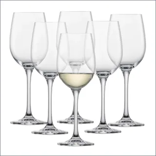 Schott Zwiesel Weißweinglas Classico (6er-Set), klassische Weingläser für Weißwein, spülmaschinenfeste Tritan-Kristallgläser, Made in Germany (Art.-Nr. 123656)