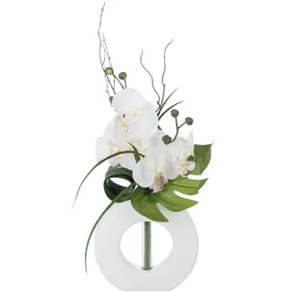Künstliches Orchideenarrangement - Keramikvase - Weiß H44 Cm Atmosphera Créateur D'Intérieur